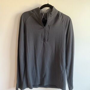 Freefly heritage half zip bamboo Gray Quarter-Zip Pullover size large